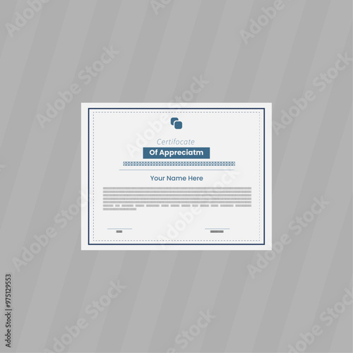 Professional certificate design template