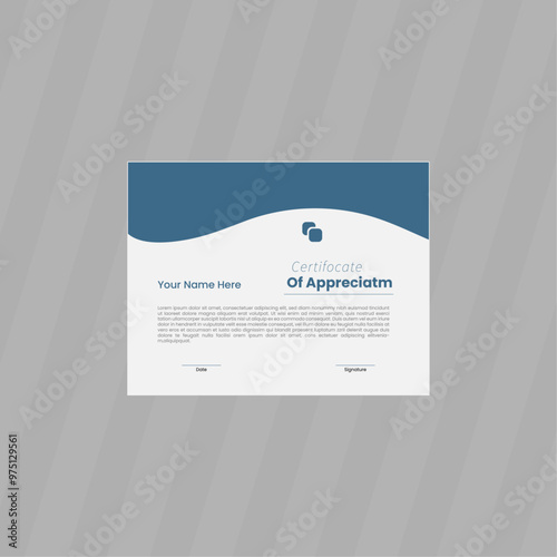 Modern certificate design template