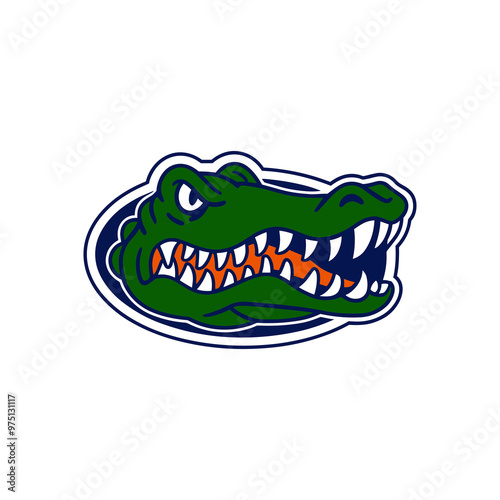 Alligator head. crocodile vector icon sticker