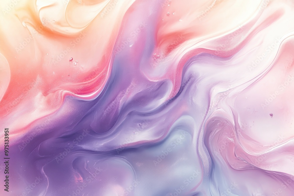 Abstract Swirling Liquid with Pink, Purple, and White Hues Abstract Swirling Liquid with Pink, Purple, and White Hues