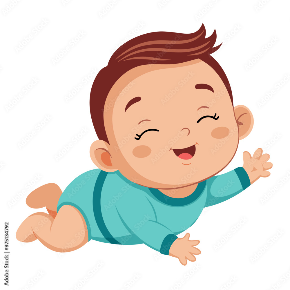 Cute baby lying on his back Cute baby lying on his back