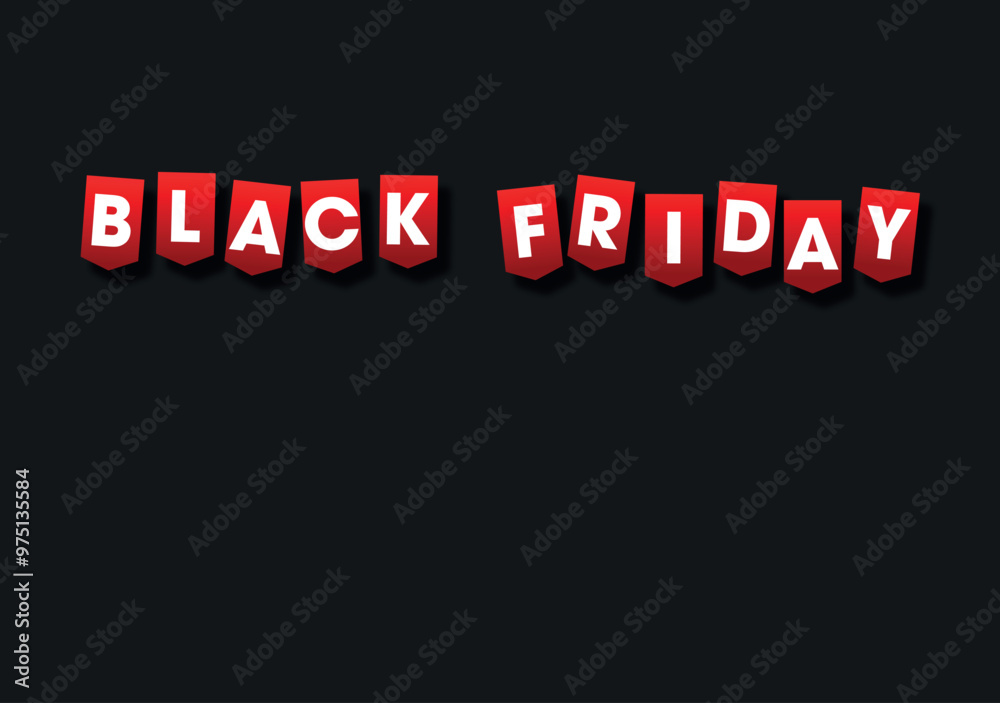 Fototapeta premium Black friday letter banners