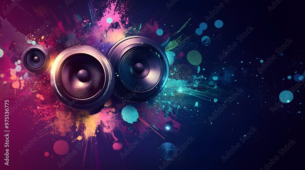 abstract music background with speakers abstract music background with speakers