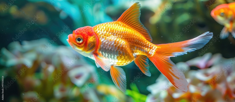 Macro Colorful Goldfish Macro Colorful Goldfish