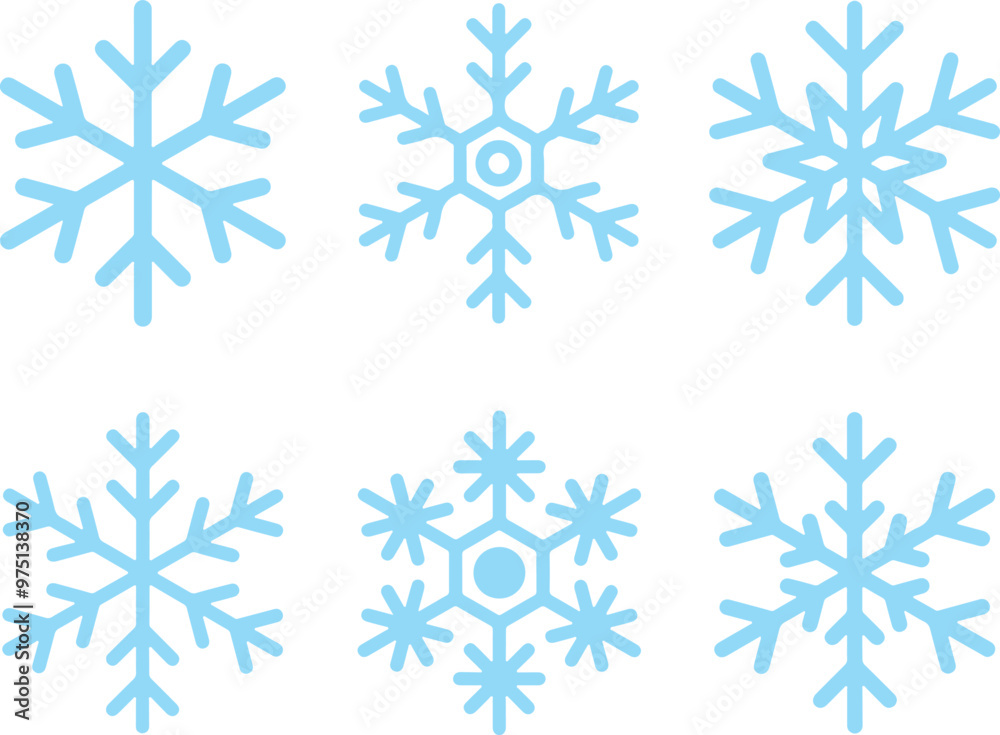Icon set of blue snow snowflakes winter christmas xmas. Thin line icons flat vector illustrations isolated on white, transparent backround
Icon set of blue snow snowflakes winter christmas xmas. Thin line icons flat vector illustrations isolated on white, transparent backround