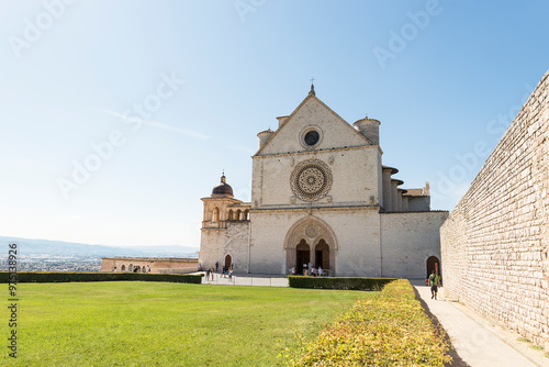 Religious Architecture of The Basilica of Saint Francis of Assisi (Basilica di San Francesco d’Assisi) in Umbria, Perugia Province, Italy. (Part I). photo