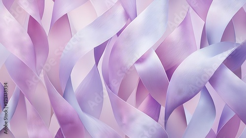 Wallpaper Mural   A close-up of purple ribbons on a pink and purple background, blurred image of purple ribbons Torontodigital.ca