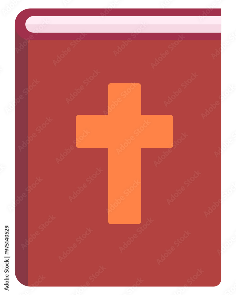 Catholic bible flat icon isolated on white background. Catholic bible flat icon isolated on white background.
