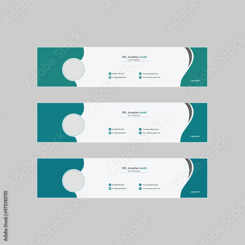 Modern doctor email signature design template