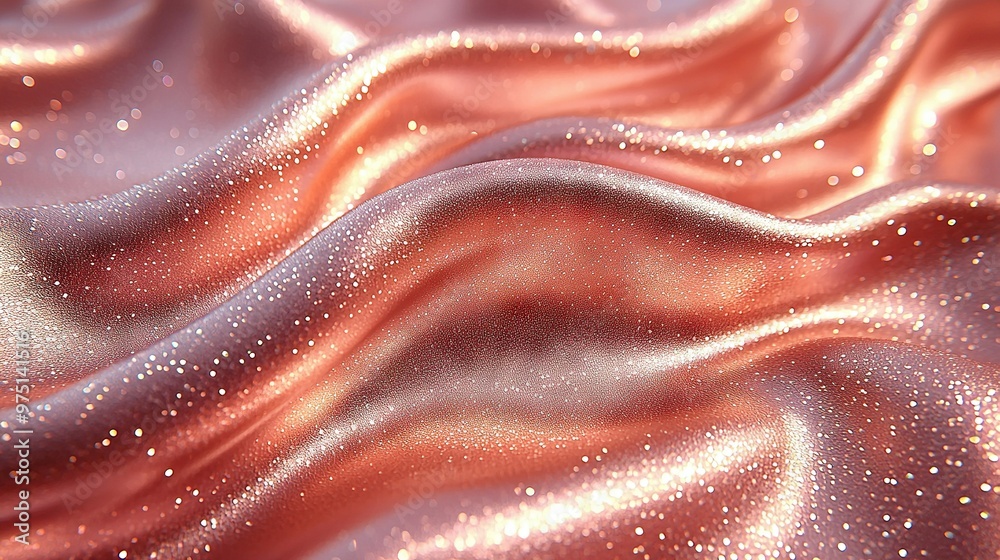 Pink-gold fabric with white dots Pink-gold fabric with white dots