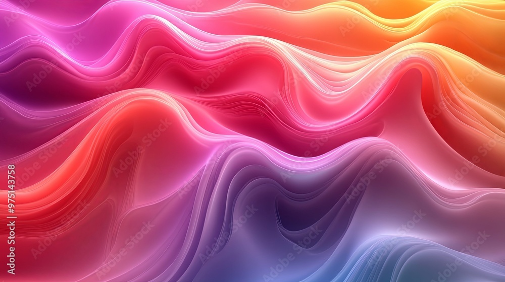 Abstract Wavy Background with Gradient Colors Abstract Wavy Background with Gradient Colors