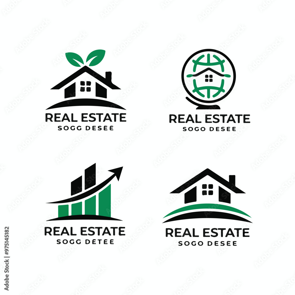 Obraz premium Modern Real Estate Logo Set