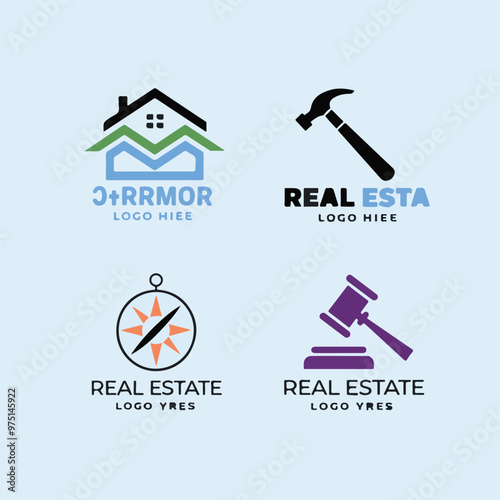 Modern Real Estate Logo Set