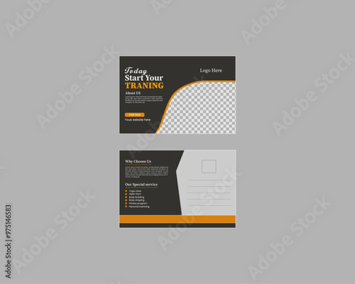 Gym post card design