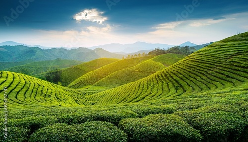 Picturesque tea plantation photo