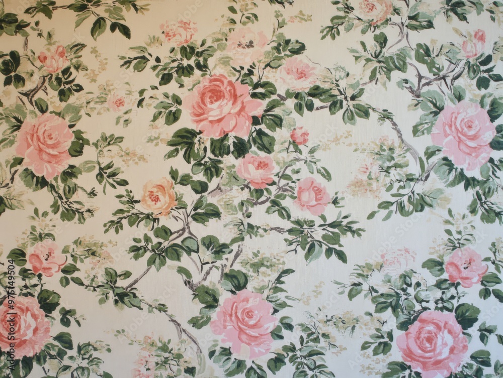 Fototapeta Floral Pattern Wallpaper.