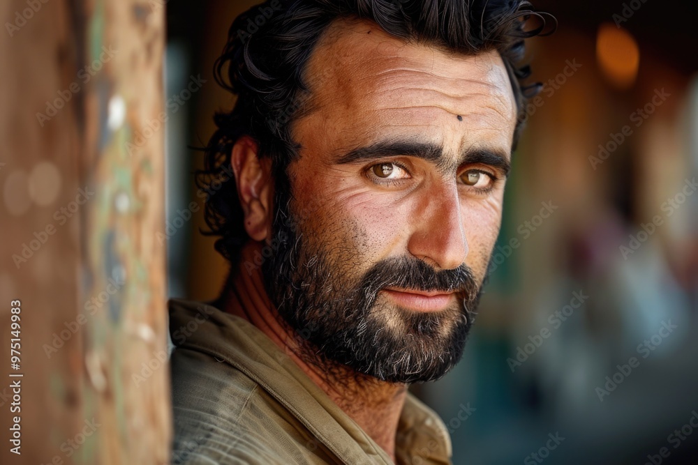 Portrait of a thoughtful turkish individual with rugged features AI Portrait of a thoughtful turkish individual with rugged features AI