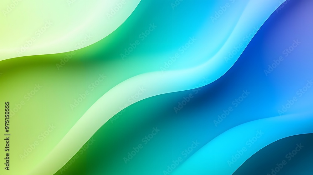 Abstract Background with Green, Blue, and Purple Wavy Lines. Abstract Background with Green, Blue, and Purple Wavy Lines.