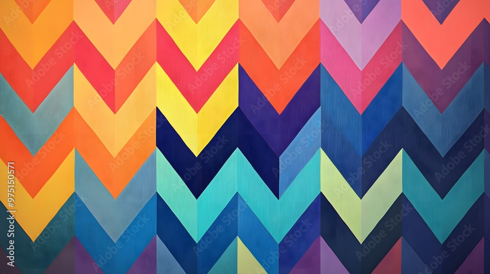 Abstract Chevron Pattern in Vibrant Colors. Abstract Chevron Pattern in Vibrant Colors.