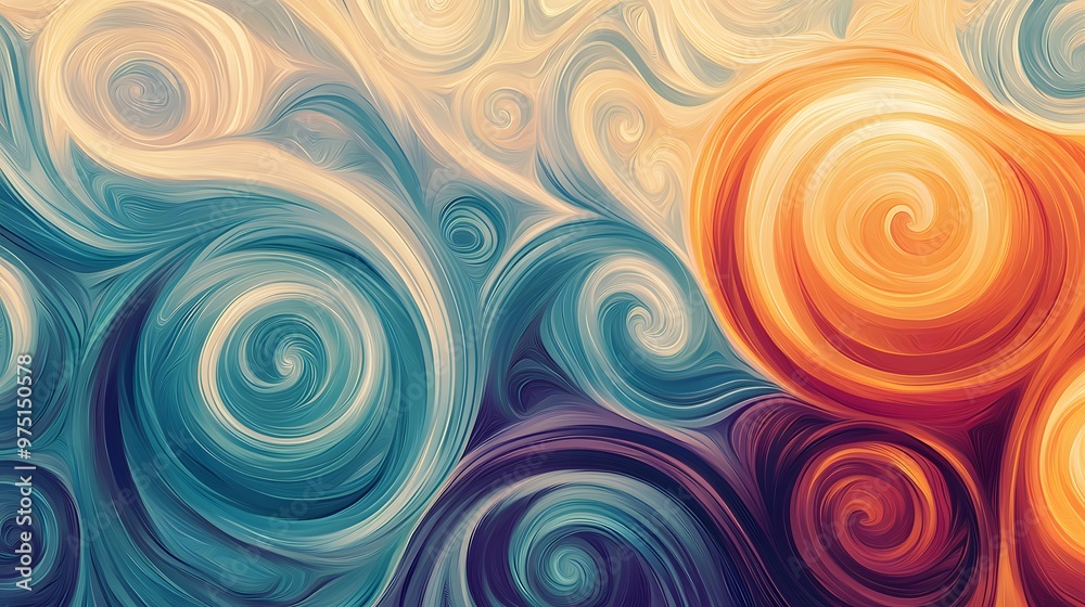 Abstract Swirling Colors.