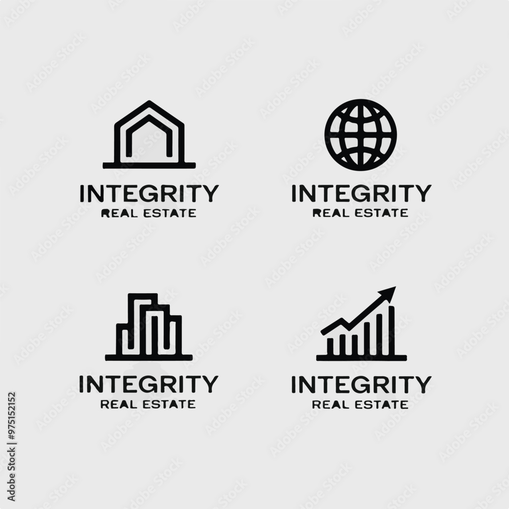 Obraz premium Modern Real Estate Logo Set