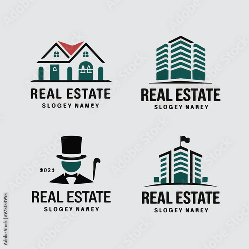 Modern Real Estate Logo Set