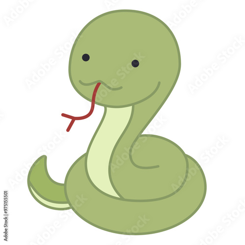 ヘビのイラスト（蛇　へび　巳　巳年）
