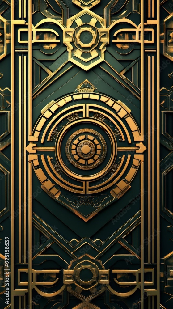 Abstract Gold and Green Pattern. Abstract Gold and Green Pattern.