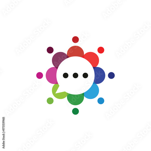 chat message logo design vector illustration