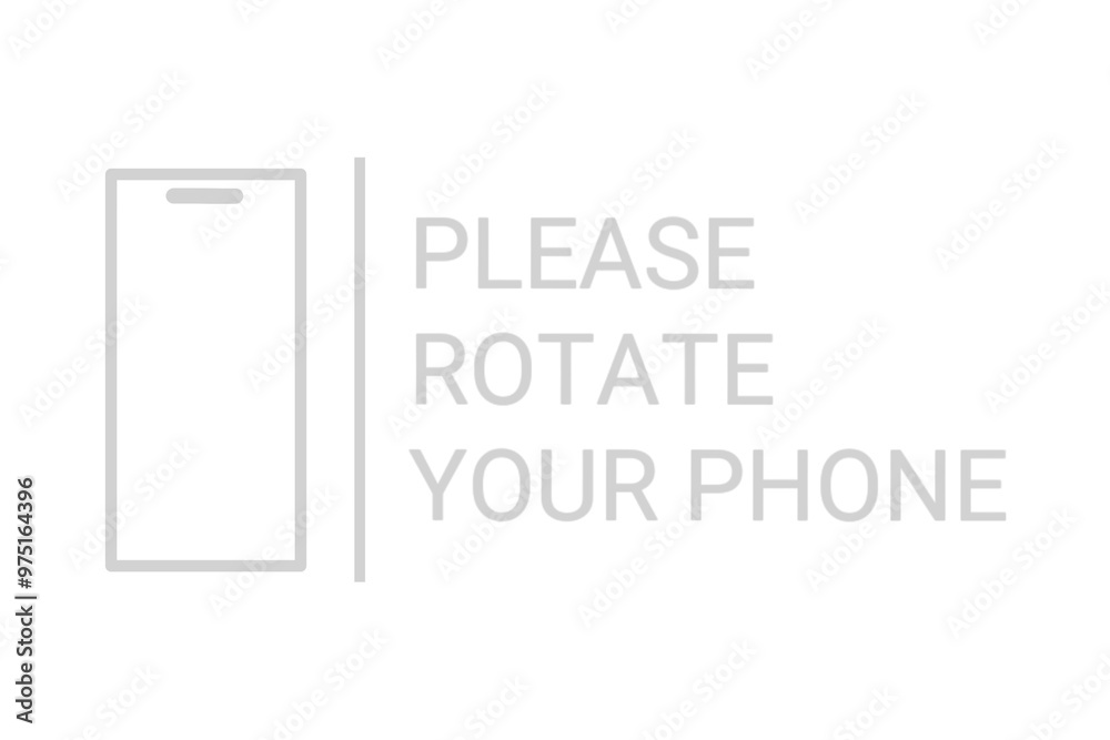 Text element please rotate your phone with portrait smartphone icon with design transparent background Text element please rotate your phone with portrait smartphone icon with design transparent background
