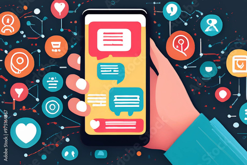uso de social media smartphone , internet iconos social marketing, digital online tecnologia, muestra de redes sociales notificaciones redes