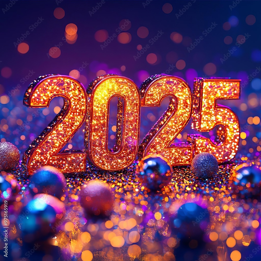 Happy New Year 2025 Stylized Happy New Year 2025 Stylized