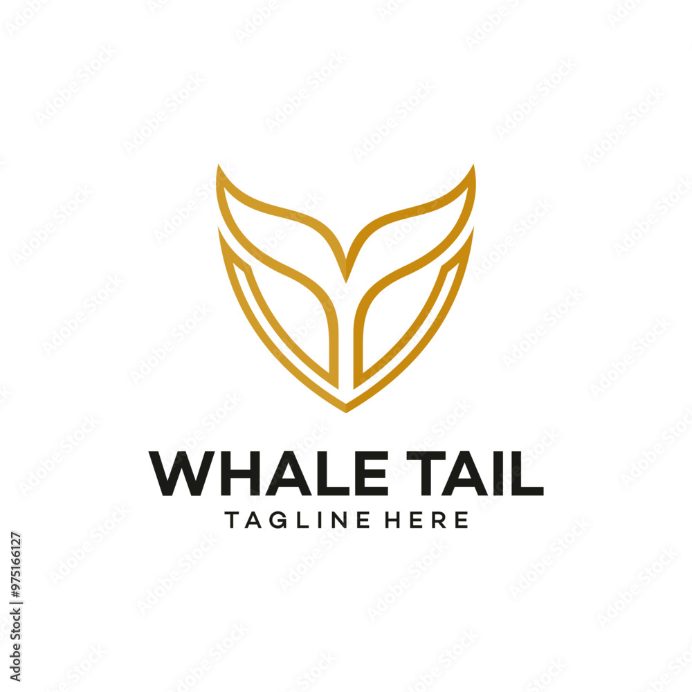 Whale tail graphic icon. Whale tail sign in the circle isolated on white background Whale tail graphic icon. Whale tail sign in the circle isolated on white background