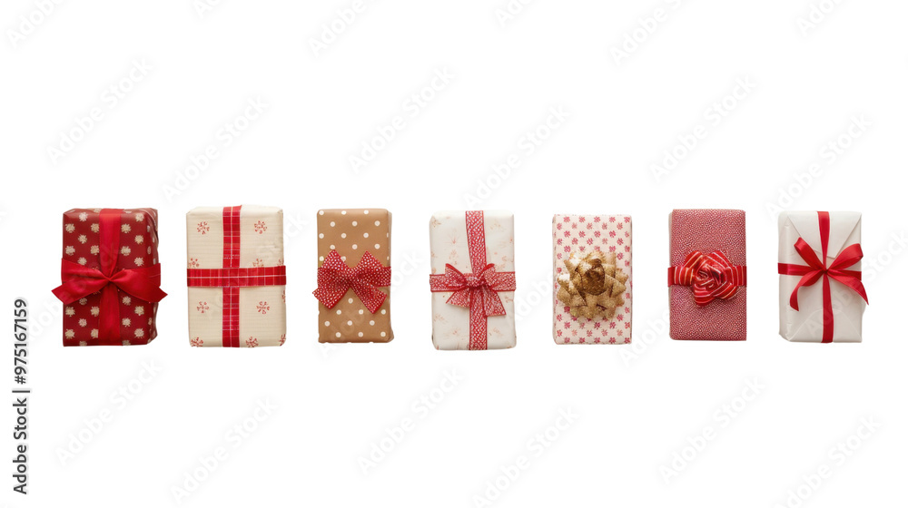 Fototapeta premium Christmas gifts on transparent background