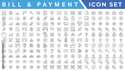 Bill And Payment Method icon. Bill Pay, Cash Wallet, Quick Pay, Card Swipe, Easy Bills, Pay Right, Digital Cash, Secure Pay, Bill Ease, Coin Wallet