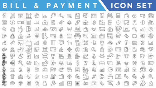 Bill And Payment Method icon. Bill Pay, Cash Wallet, Quick Pay, Card Swipe, Easy Bills, Pay Right, Digital Cash, Secure Pay, Bill Ease, Coin Wallet