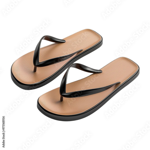 Pair of Flip Flop on Transparent Background