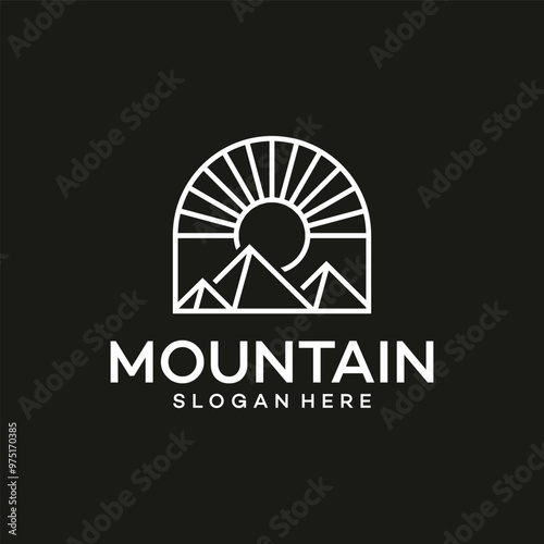 mountain logo vector template illustration