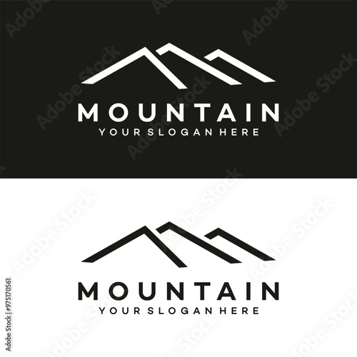 mountain logo vector template illustration
