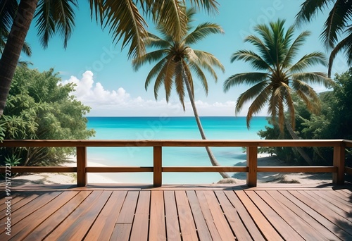 beach with palm trees