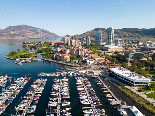 Wallpaper Mural Aerial Kelowna City Waterfront British Columbia Okanagan Valley Torontodigital.ca
