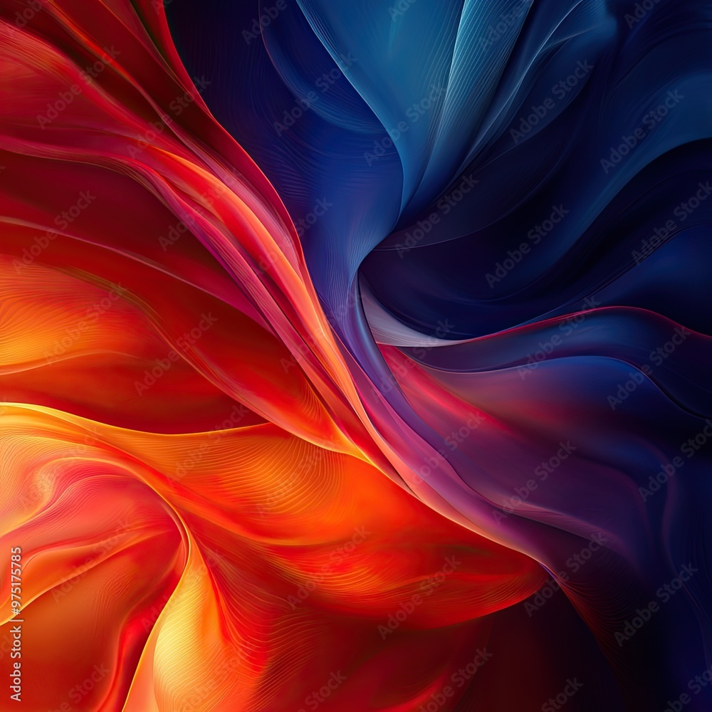 Fototapeta premium Vibrant Abstract Swirl of Red and Blue Colors