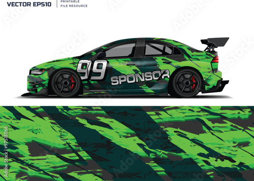 car livery graphic vector. abstract grunge background design for vehicle vinyl wrap and car branding