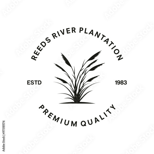 reeds logo design vector illustration