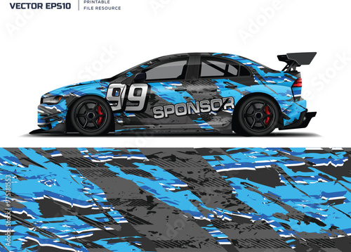 car livery graphic vector. abstract grunge background design for vehicle vinyl wrap and car branding