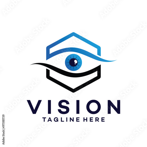 Eye vision symbol design inspiration vector template