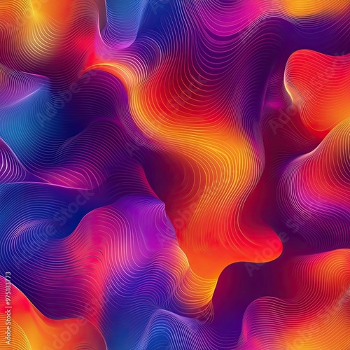 Colorful Abstract Wave Patterns for Modern Design