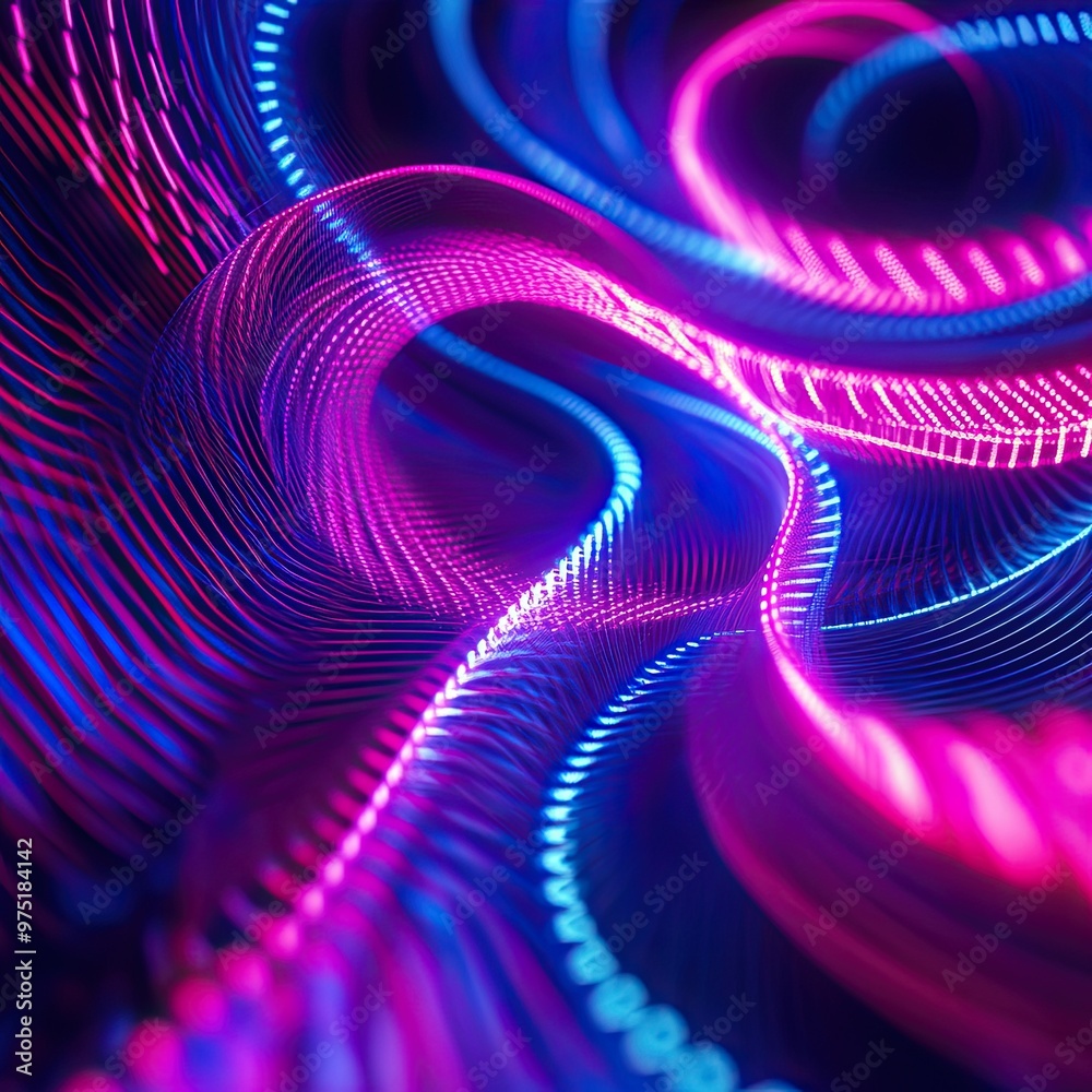 Vibrant Abstract Light Trails with Neon Colors Vibrant Abstract Light Trails with Neon Colors