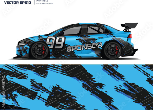 car livery graphic vector. abstract grunge background design for vehicle vinyl wrap and car branding