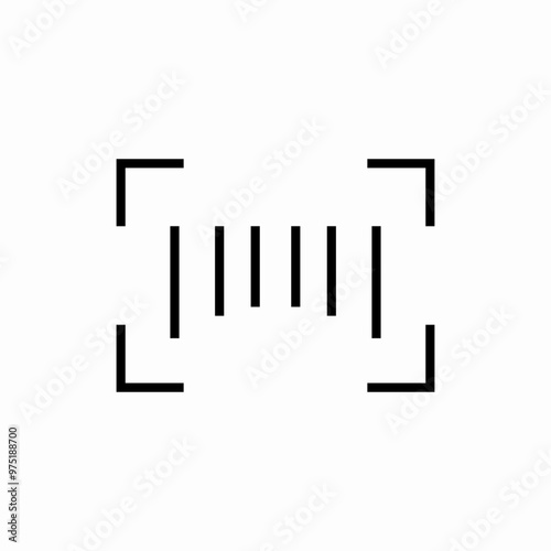 bar code scan icon sign vector